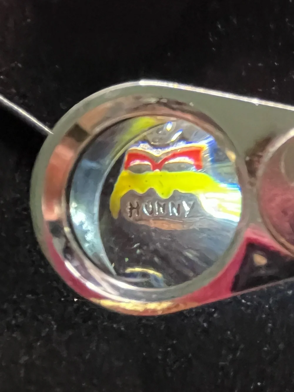 Cute 925  Silver Winnie the PoohBear charm Necklace with Red and Yellow Enamel